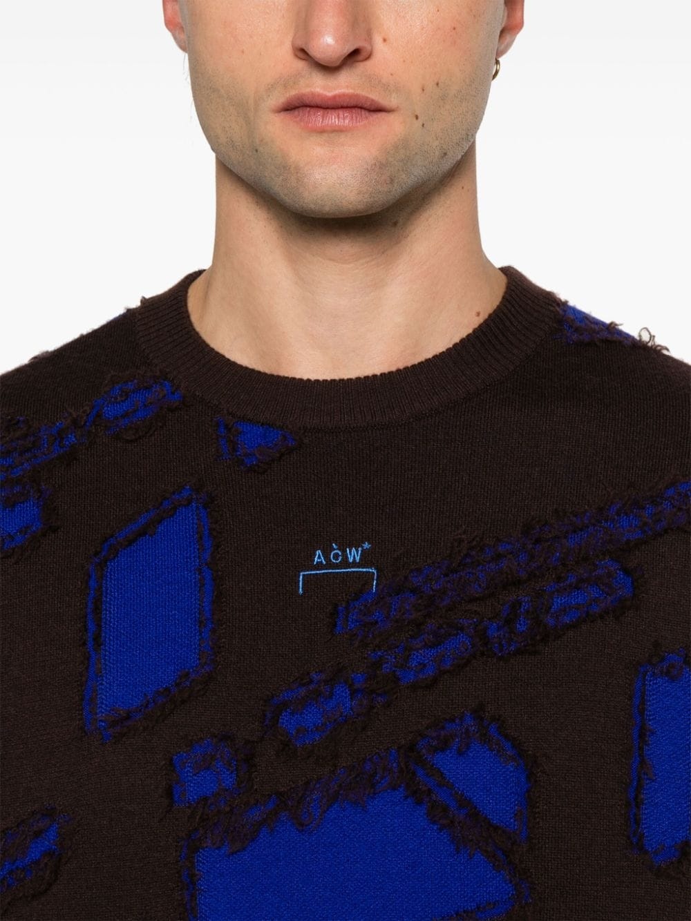 frontage-knit crew neck sweater - 5