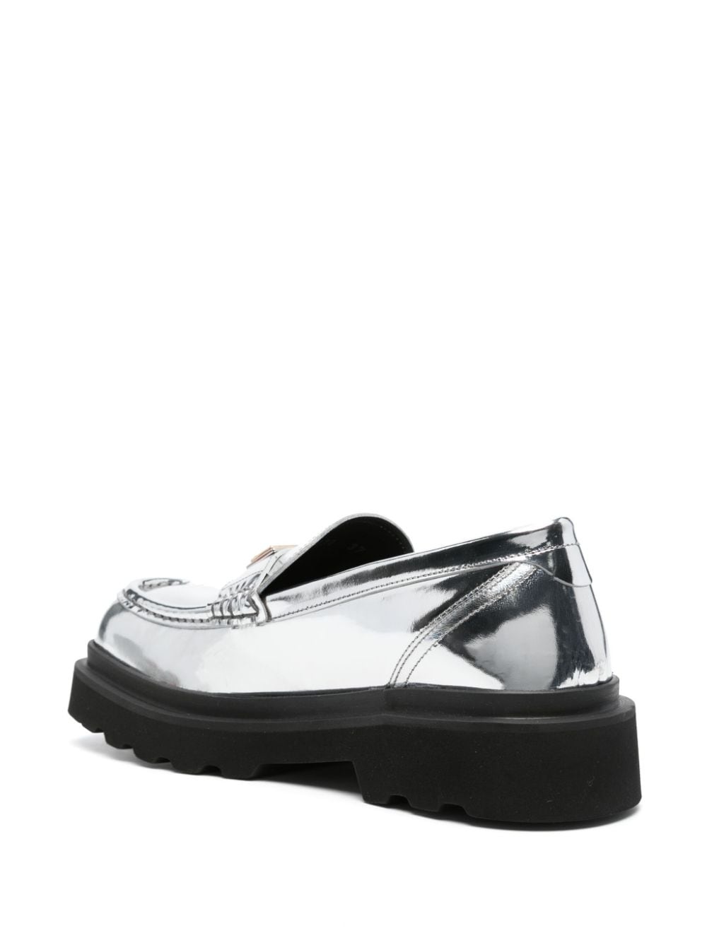 logo-plaque leather brogues - 3