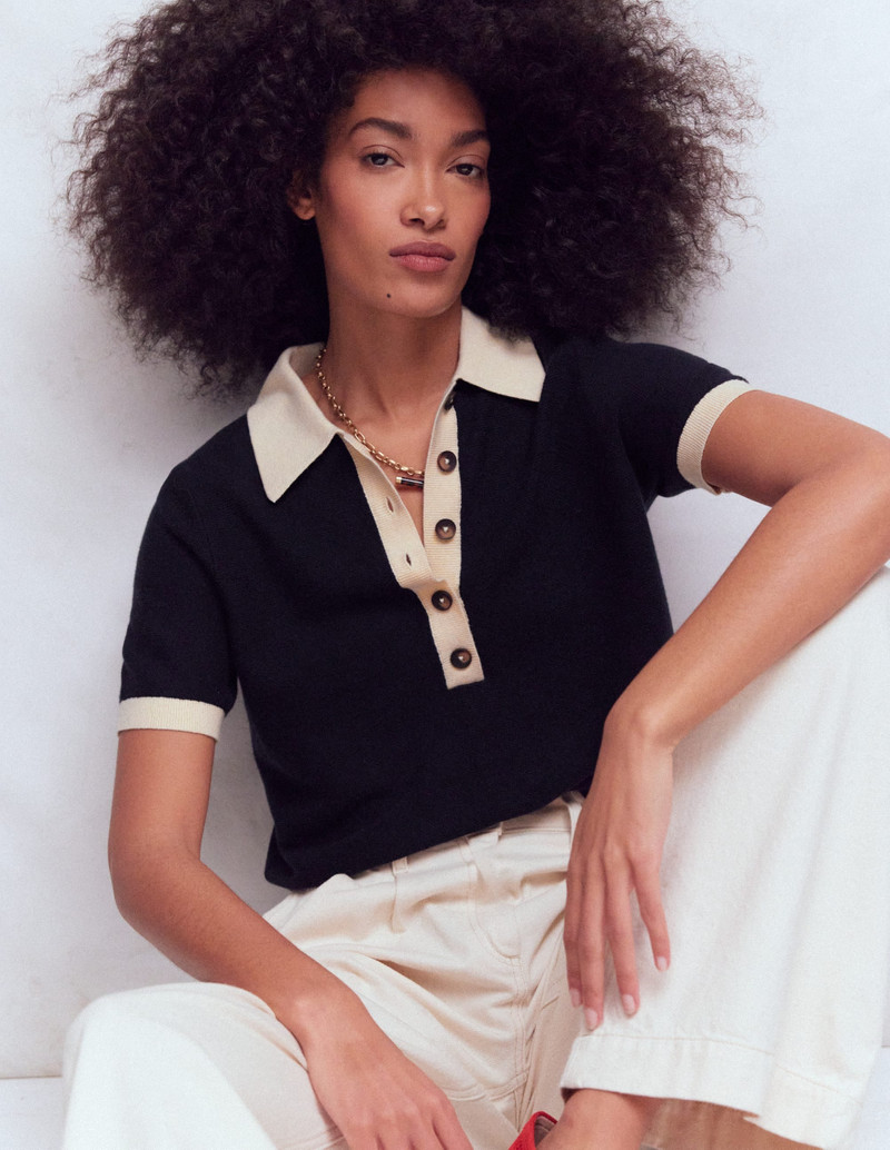 Grace Colour Block T-Shirt-Navy 5