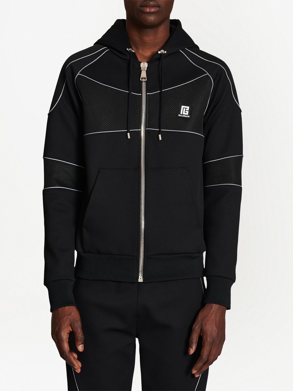 neoprene zip-up hoodie - 3