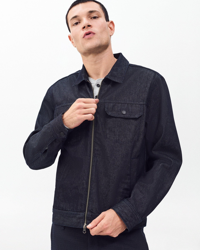 Beau Denim Trucker Jacket Authentic Rigid in Resin Rinse 2