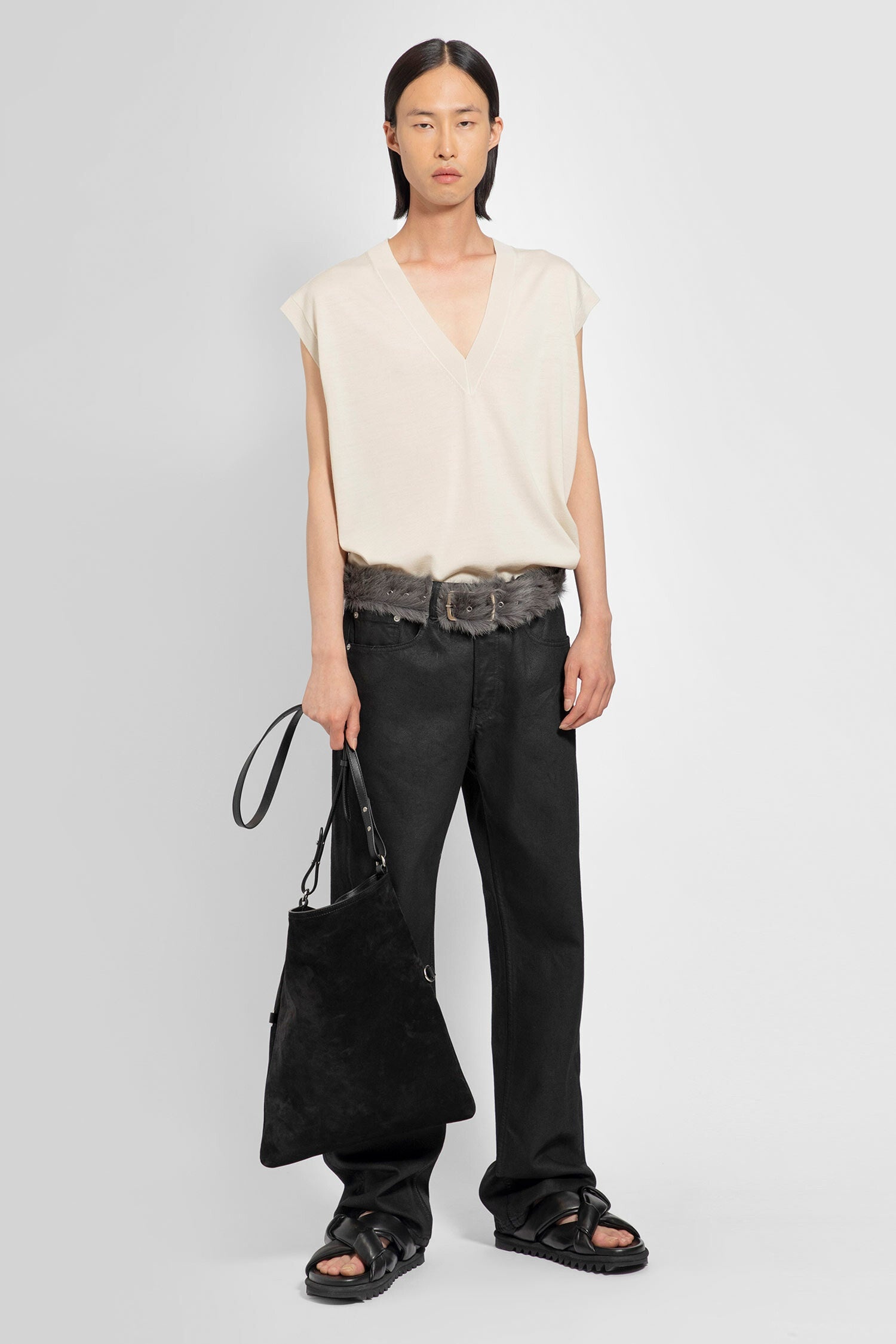 DRIES VAN NOTEN MAN BLACK JEANS - 5