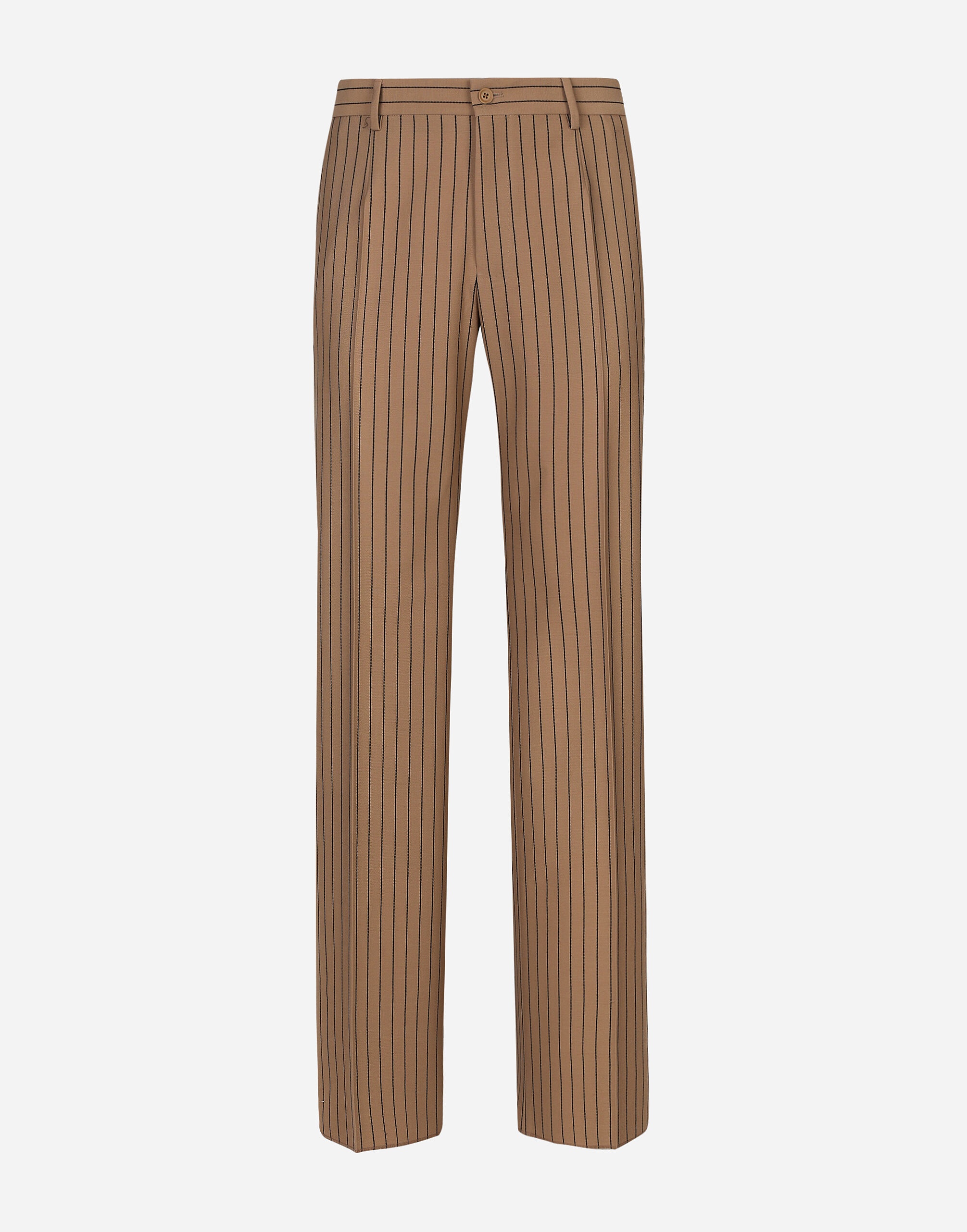 Straight-leg pinstripe pants - 1