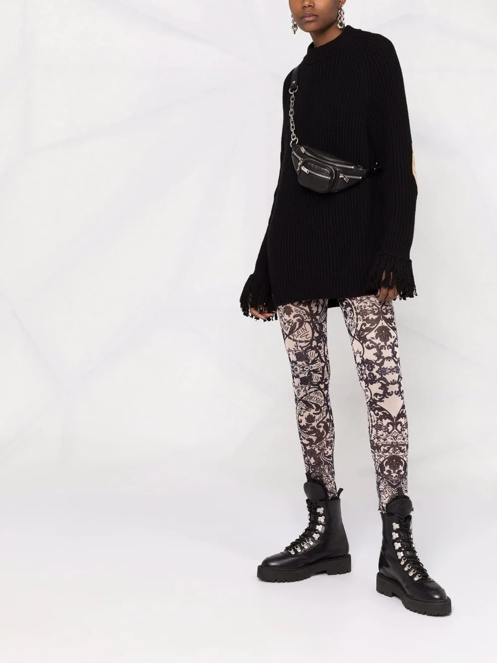 New Baroque  printed tulle leggings - 6