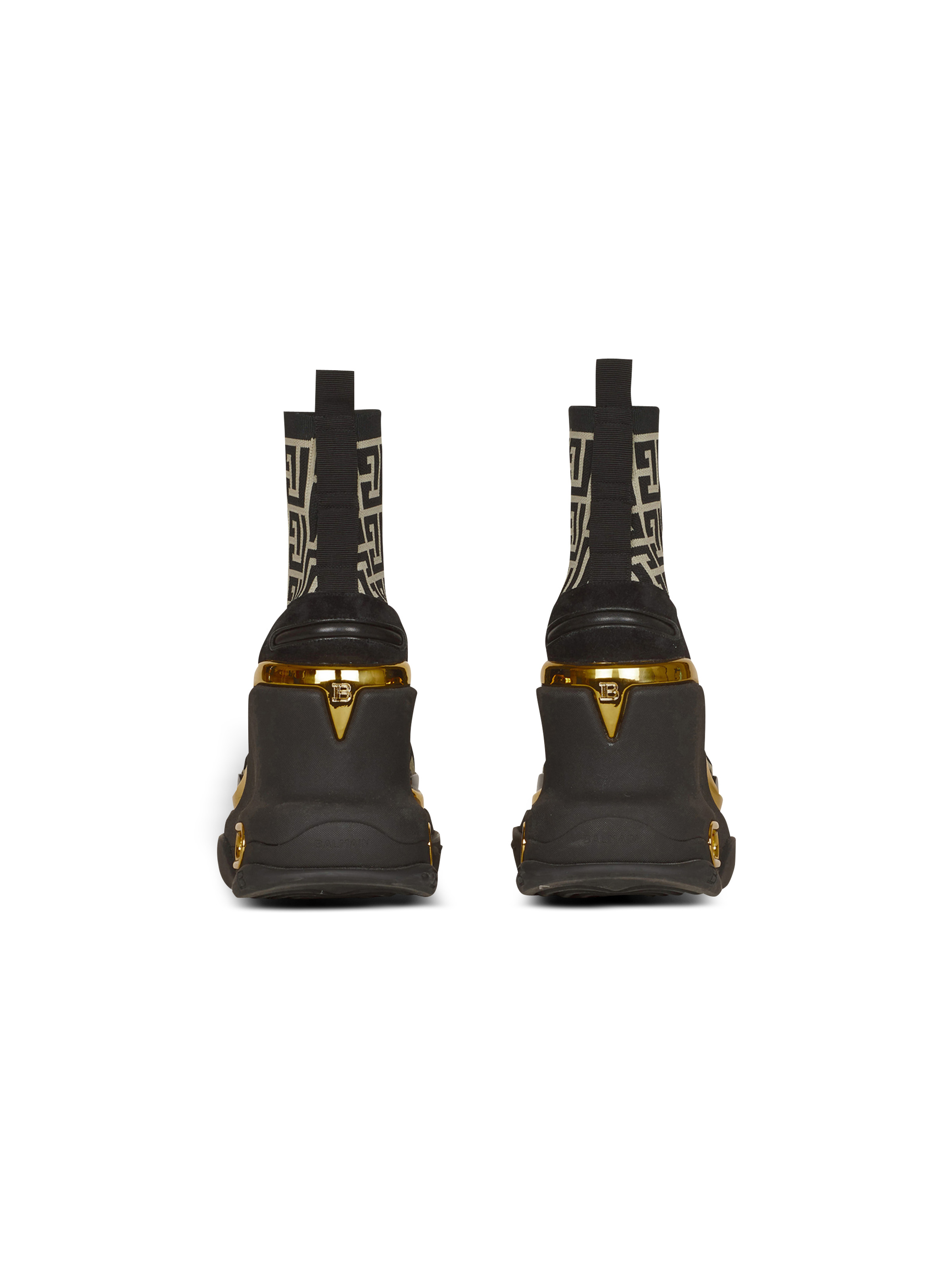Bicolor and suede B-Bold wedge sneakers - 5