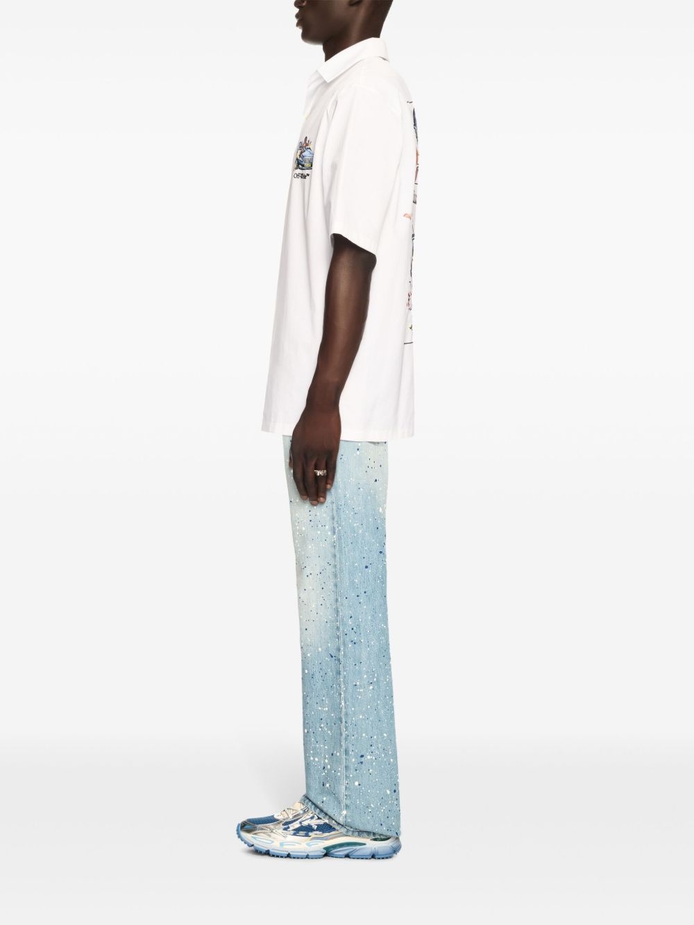 paint-splatter jeans - 3