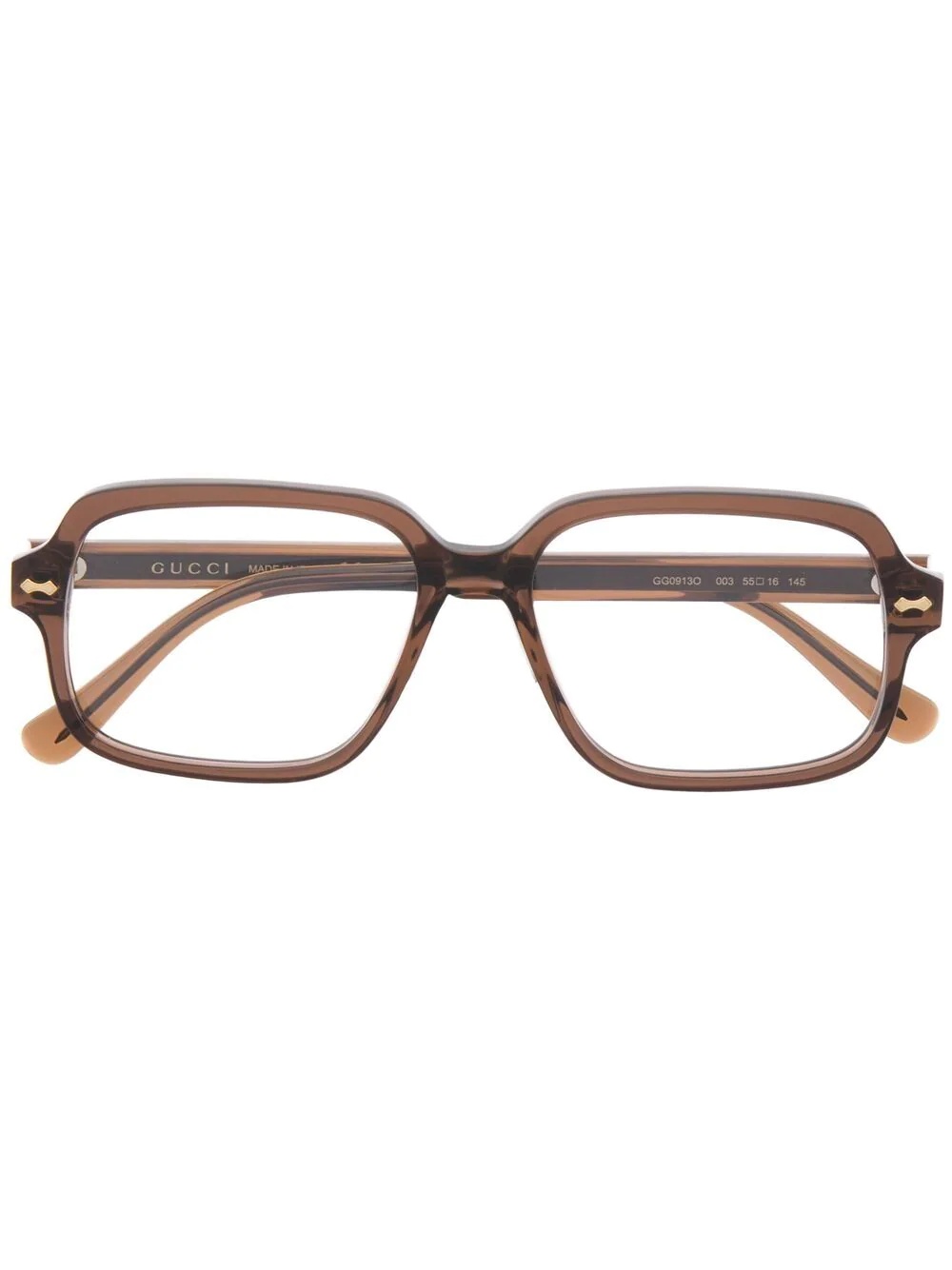 oversized rectangular-frame glasses - 1