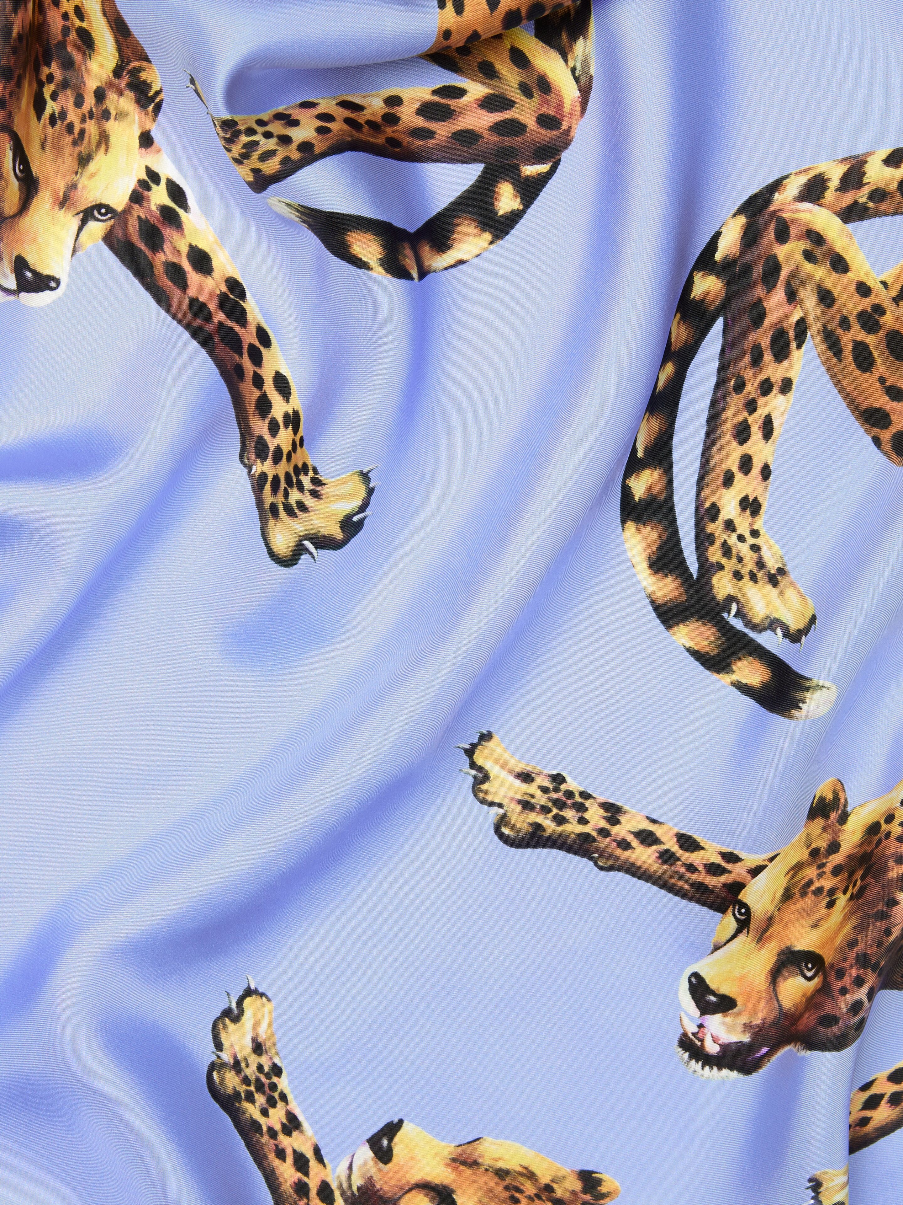 SQUARE IN SILK WITH 4G LEOPARD PRINT - 2