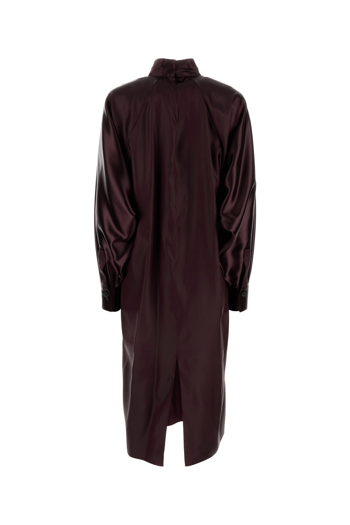 Burgundy satin dress - 2