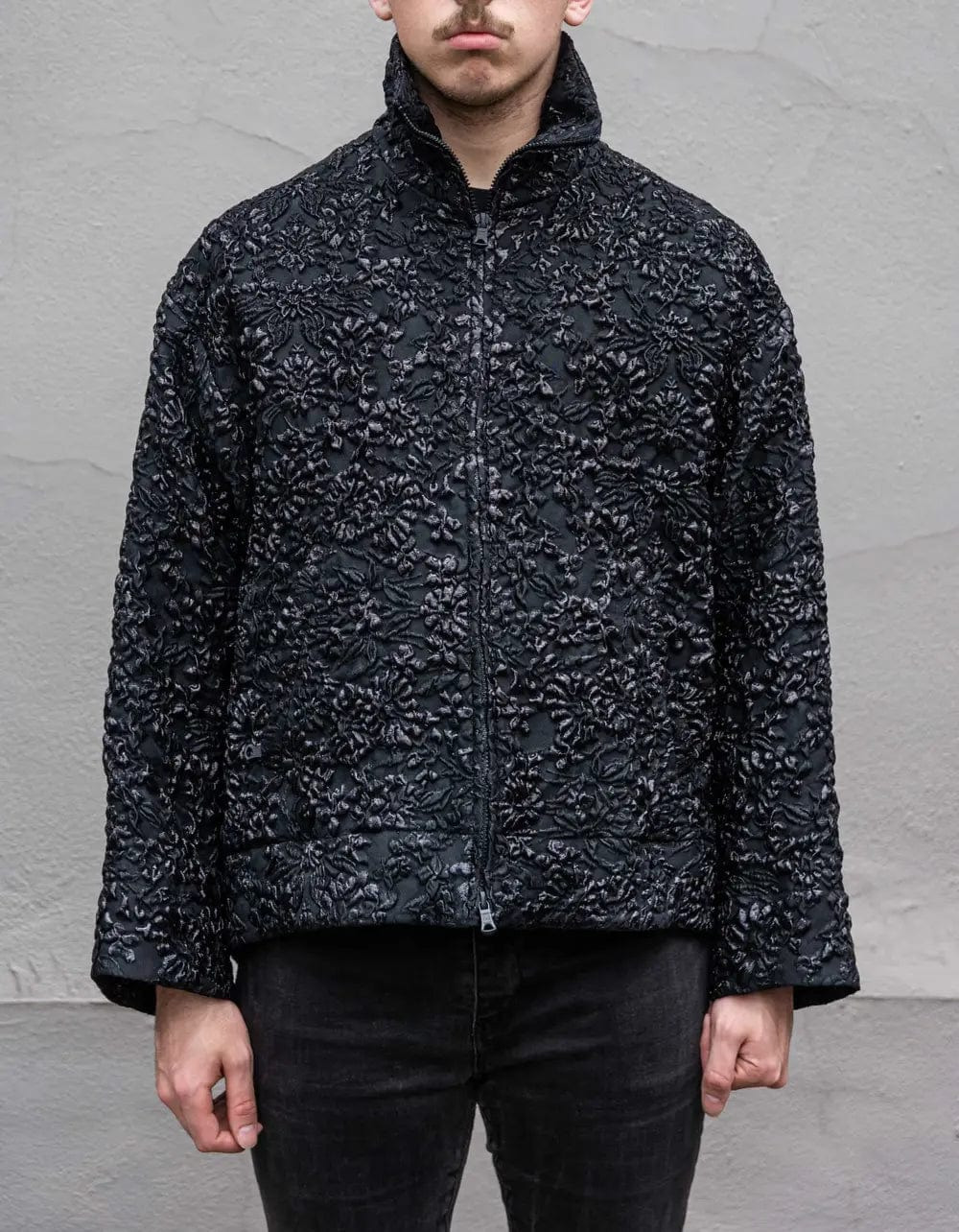 Valentino Black Nylon Brocade Jacket - 5