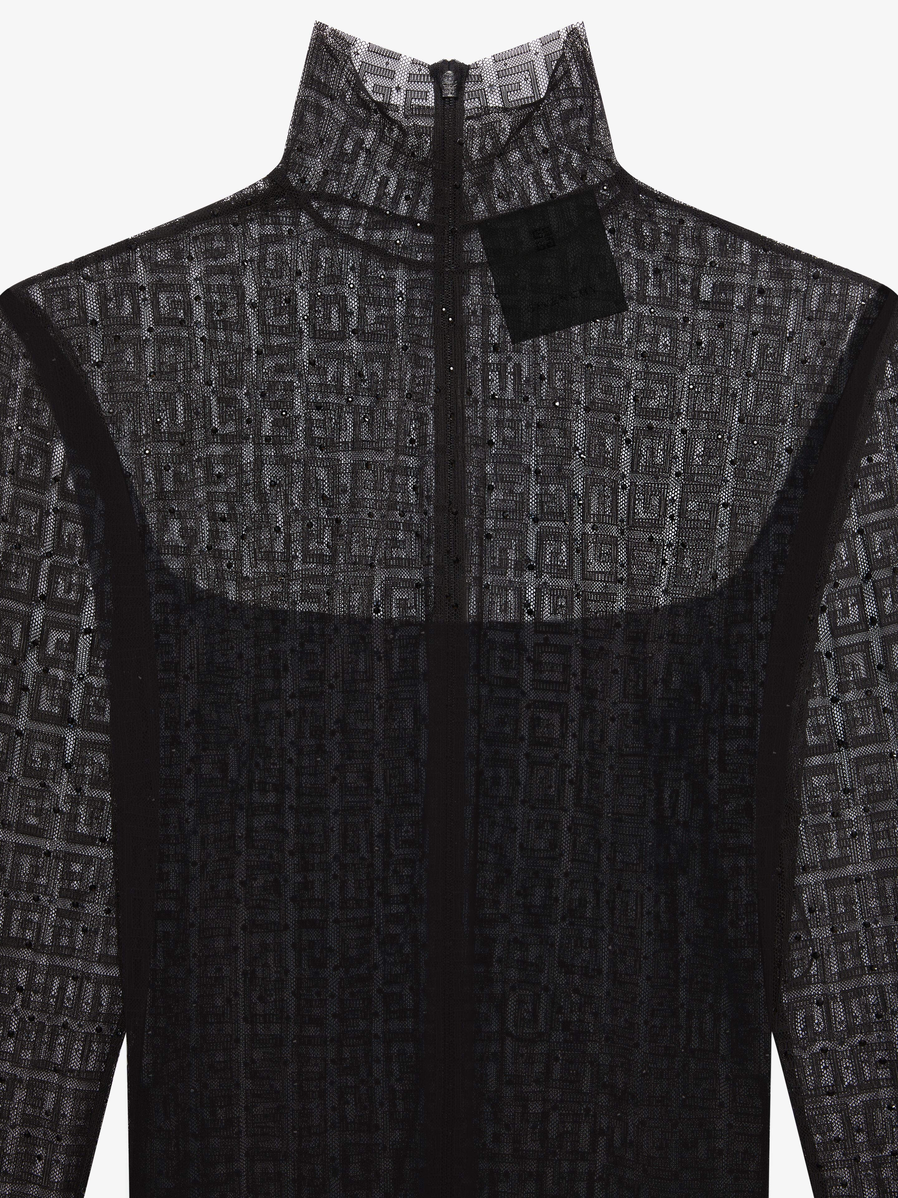 DRESS IN 4G LACE WITH RHINESTONES - 5