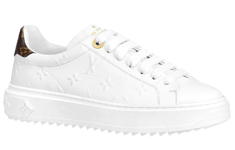 (WMNS) LOUIS VUITTON Time Out Sneakers 'White with White Monogram' 1A9HBT - 2