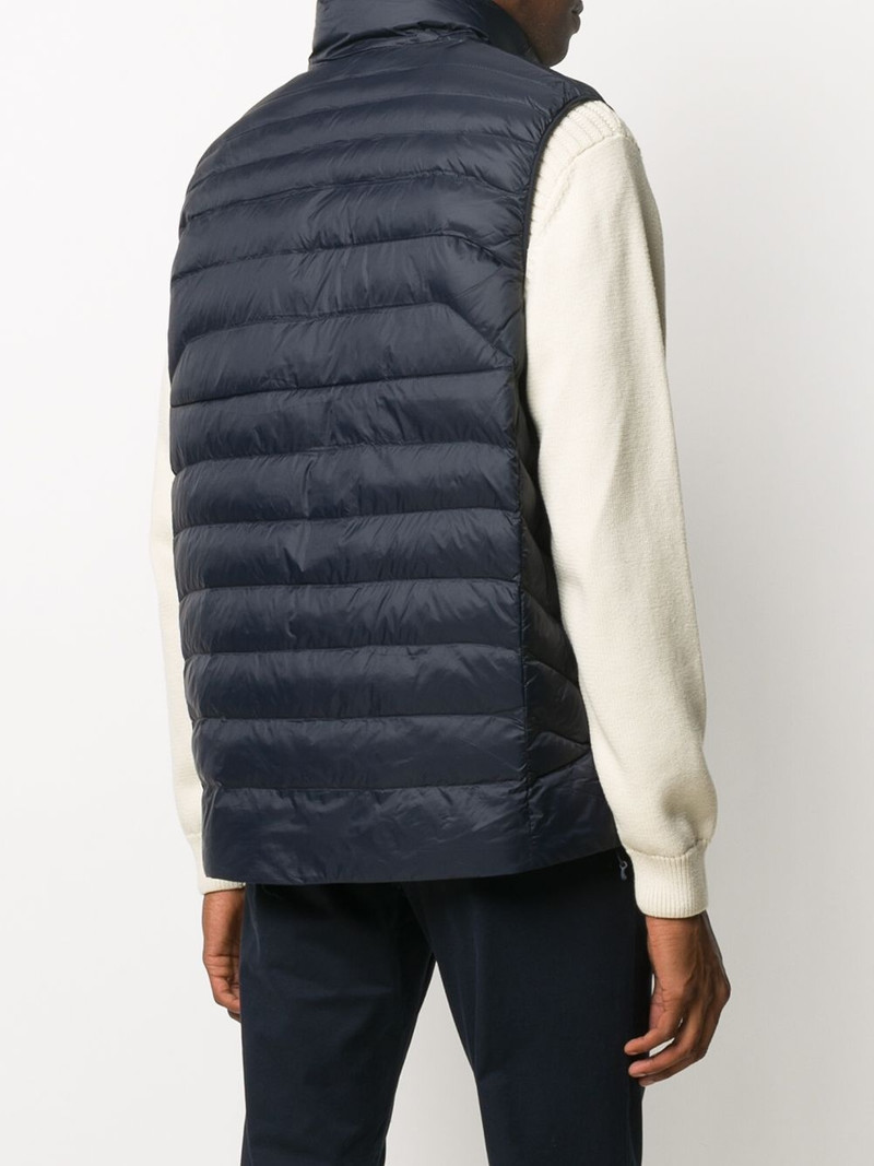logo-embroidered puffer gilet 4