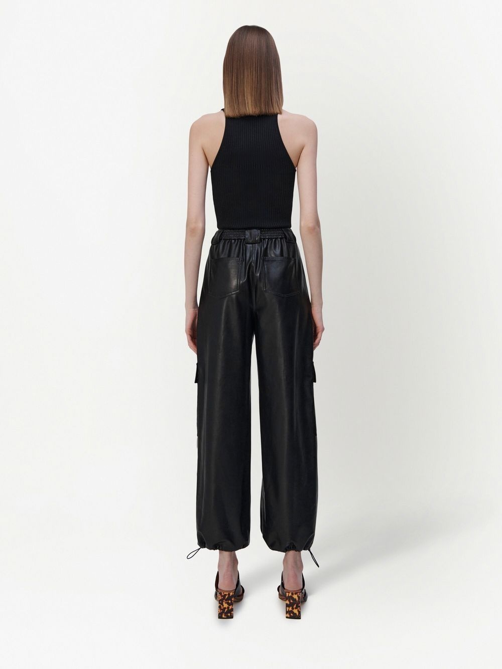Luxe faux-leather trousers - 4