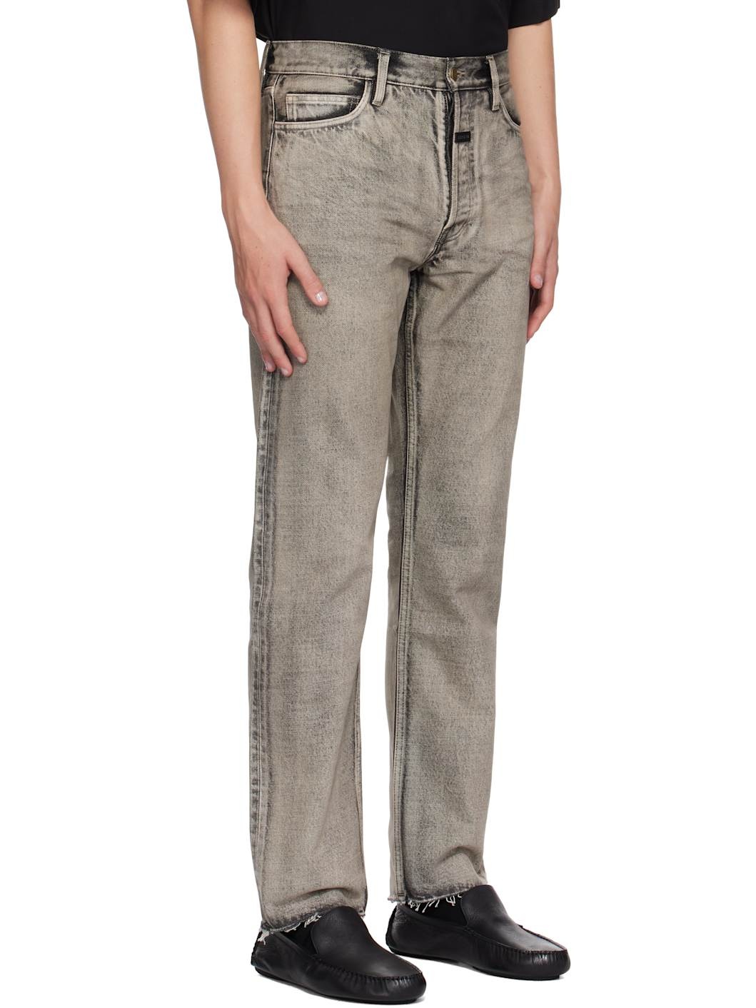 Gray Classic 5 Pocket Jeans - 2