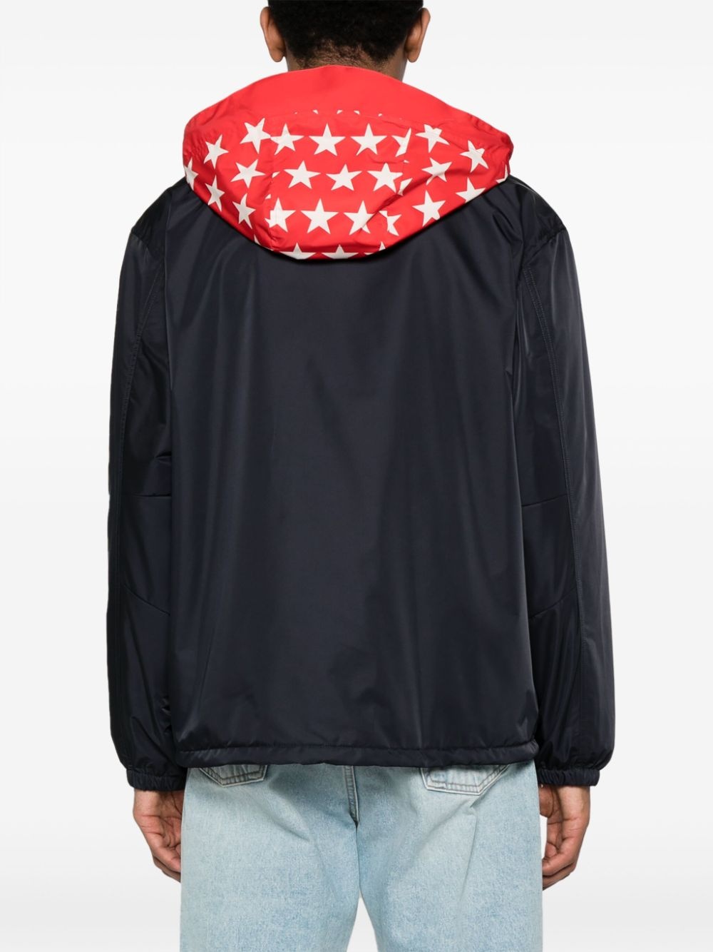 logo-print hooded jacket - 4