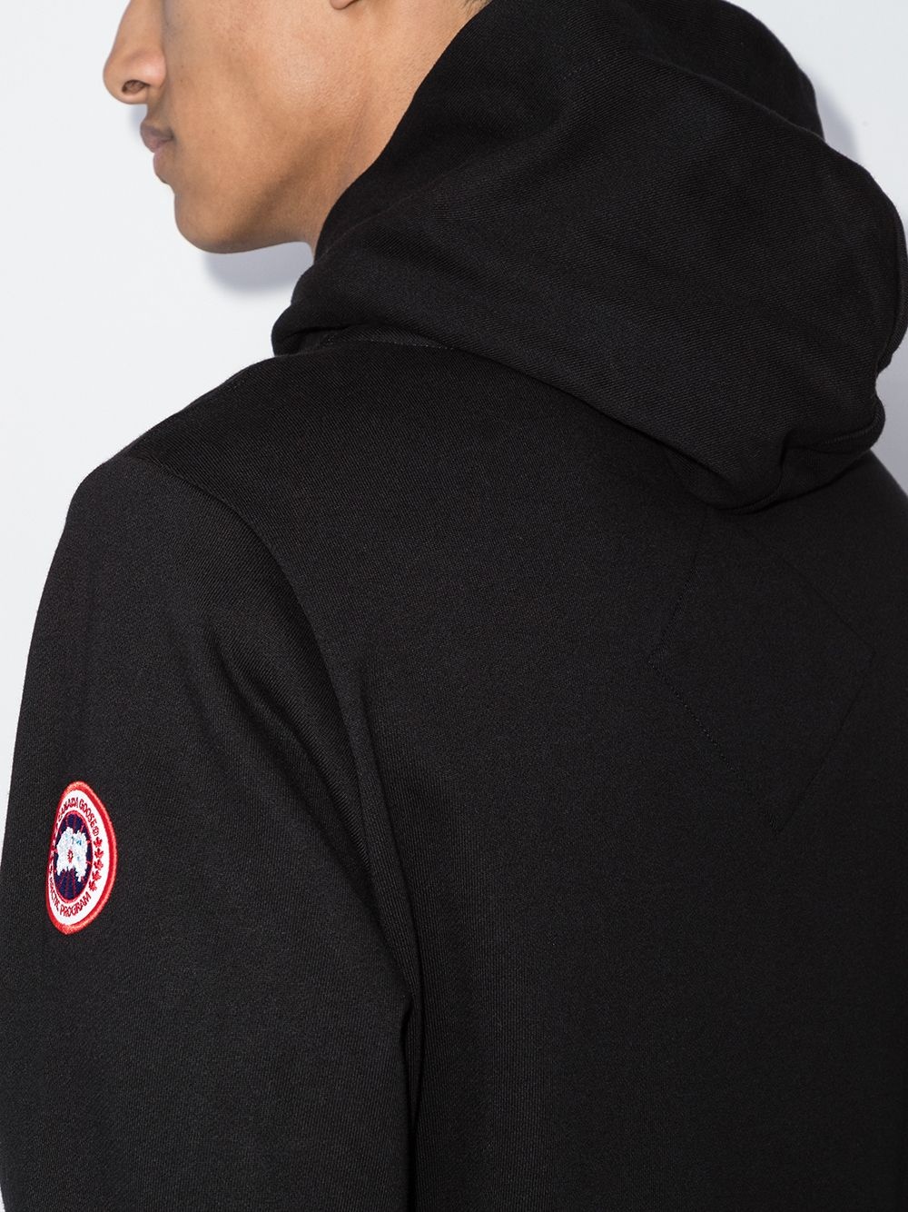 Huron logo-patch hoodie - 4