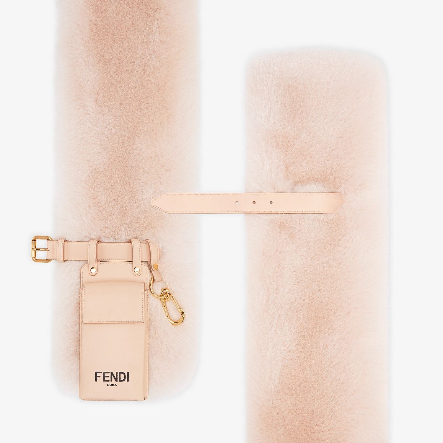 Pink fox fur stole - 2