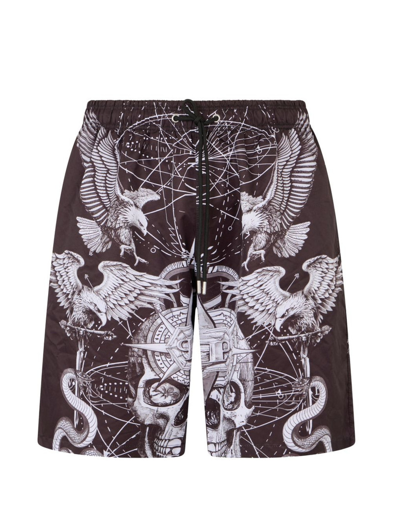 tattoo print shorts 1