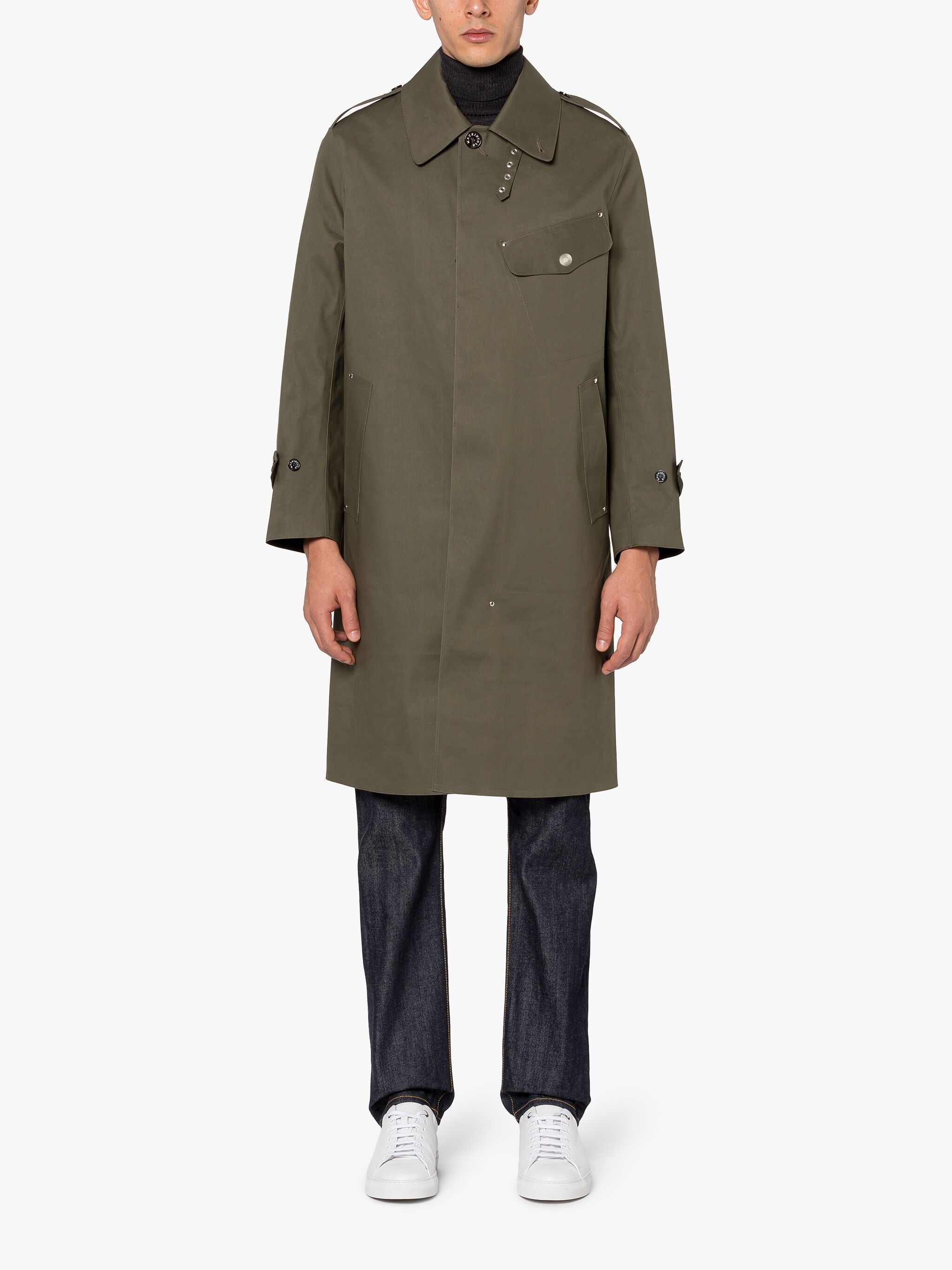 GILSTON GRAPE LEAF X BLACK BONDED COTTON COAT - 3