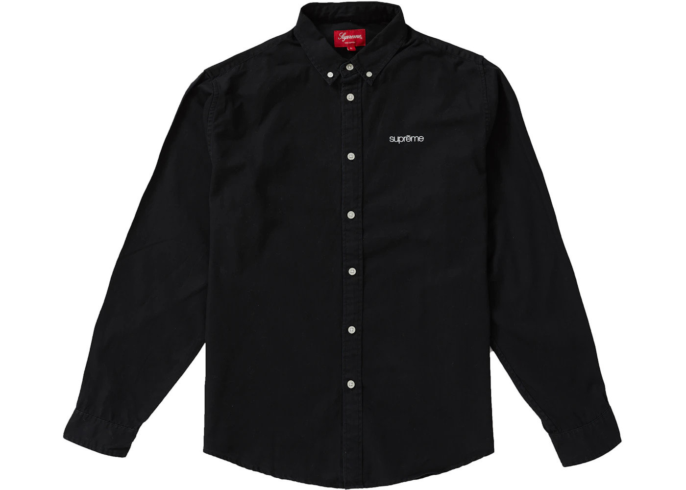 Supreme Washed Twill Shirt (SS19) Black - 1