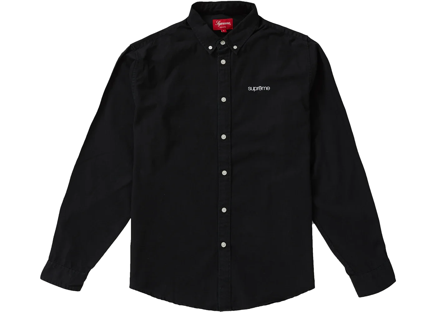 Supreme Washed Twill Shirt (SS19) Black - 1