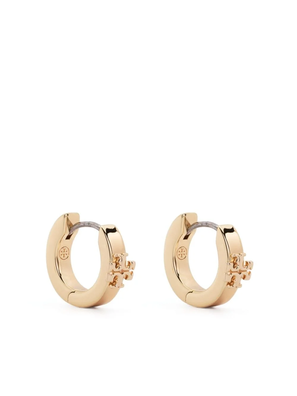 Double T-motif polished earrings - 1