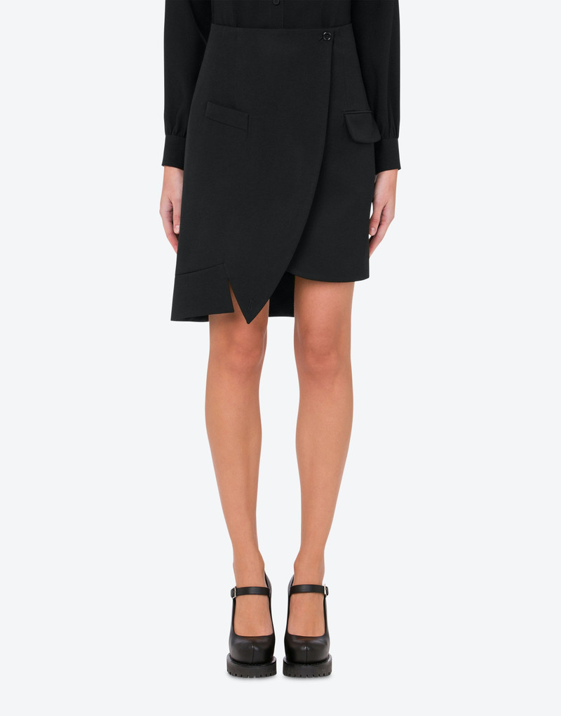 Moschino WOOL TWILL ASYMMETRIC MINISKIRT outlook