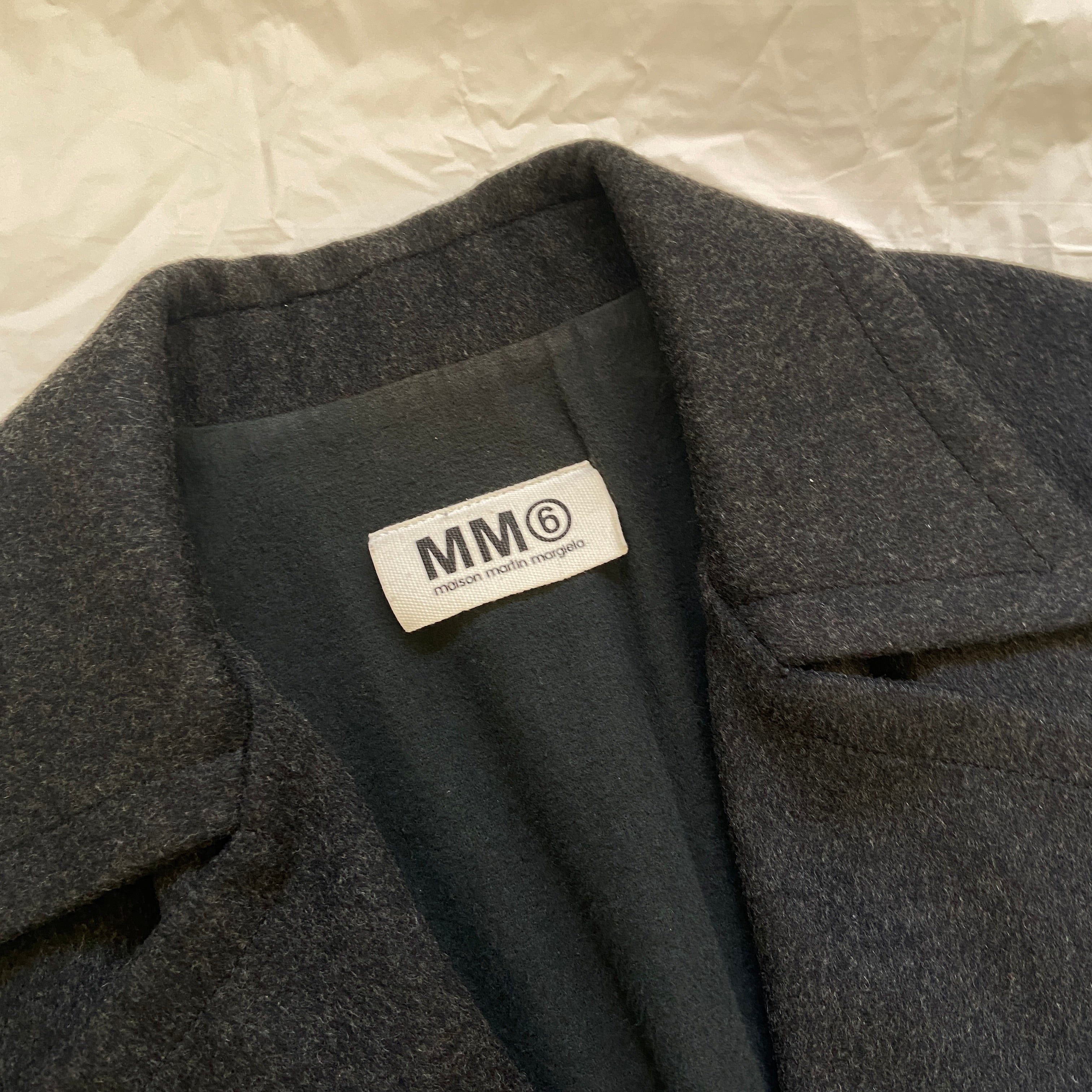 Martin Margiela 2008 mm6 wool / nylon hybrid long coat 38 - 7