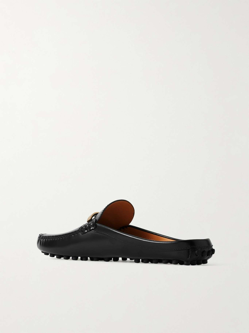 Gommino 22L embellished leather slippers Black 3