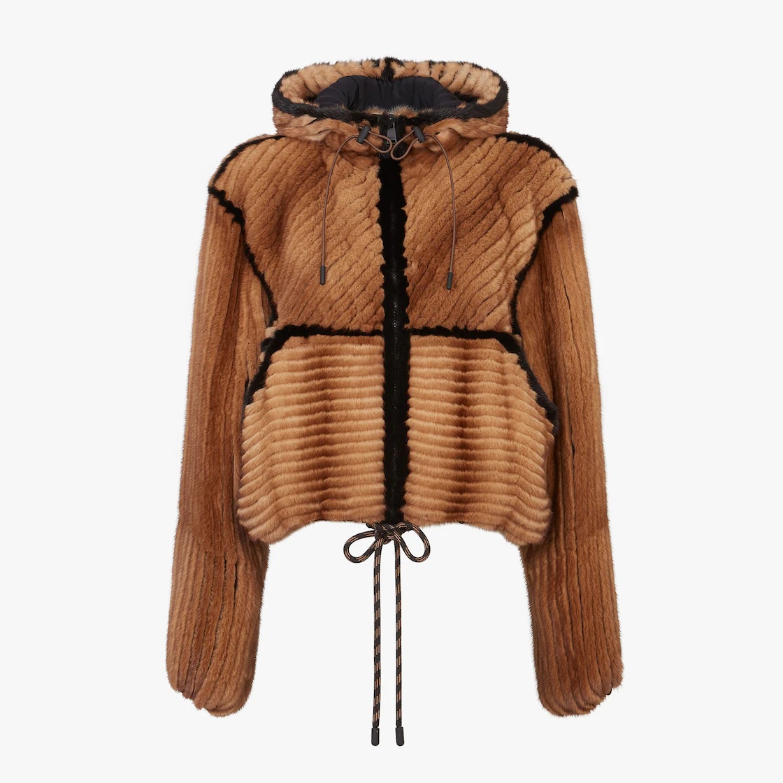 Brown mink jacket - 1