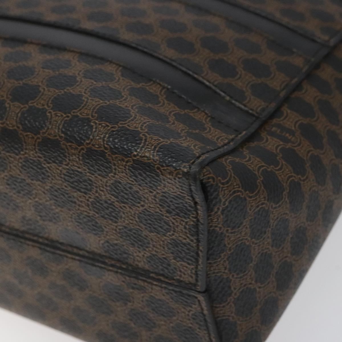 CELINE Macadam Canvas Hand Bag Pvc Leather Black - 9