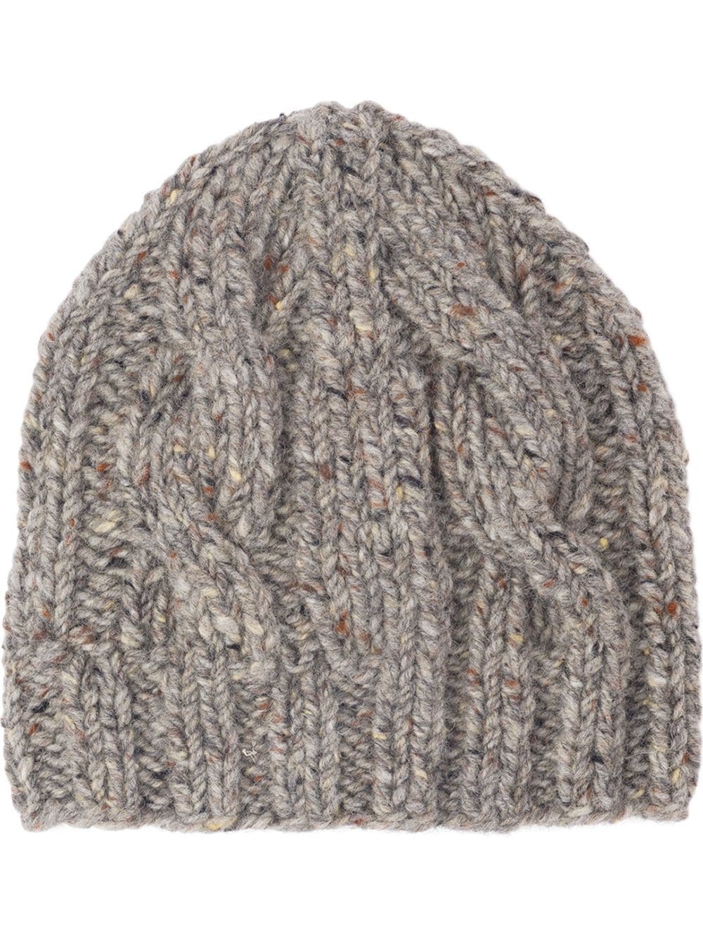 cable-knit beanie hat - 1