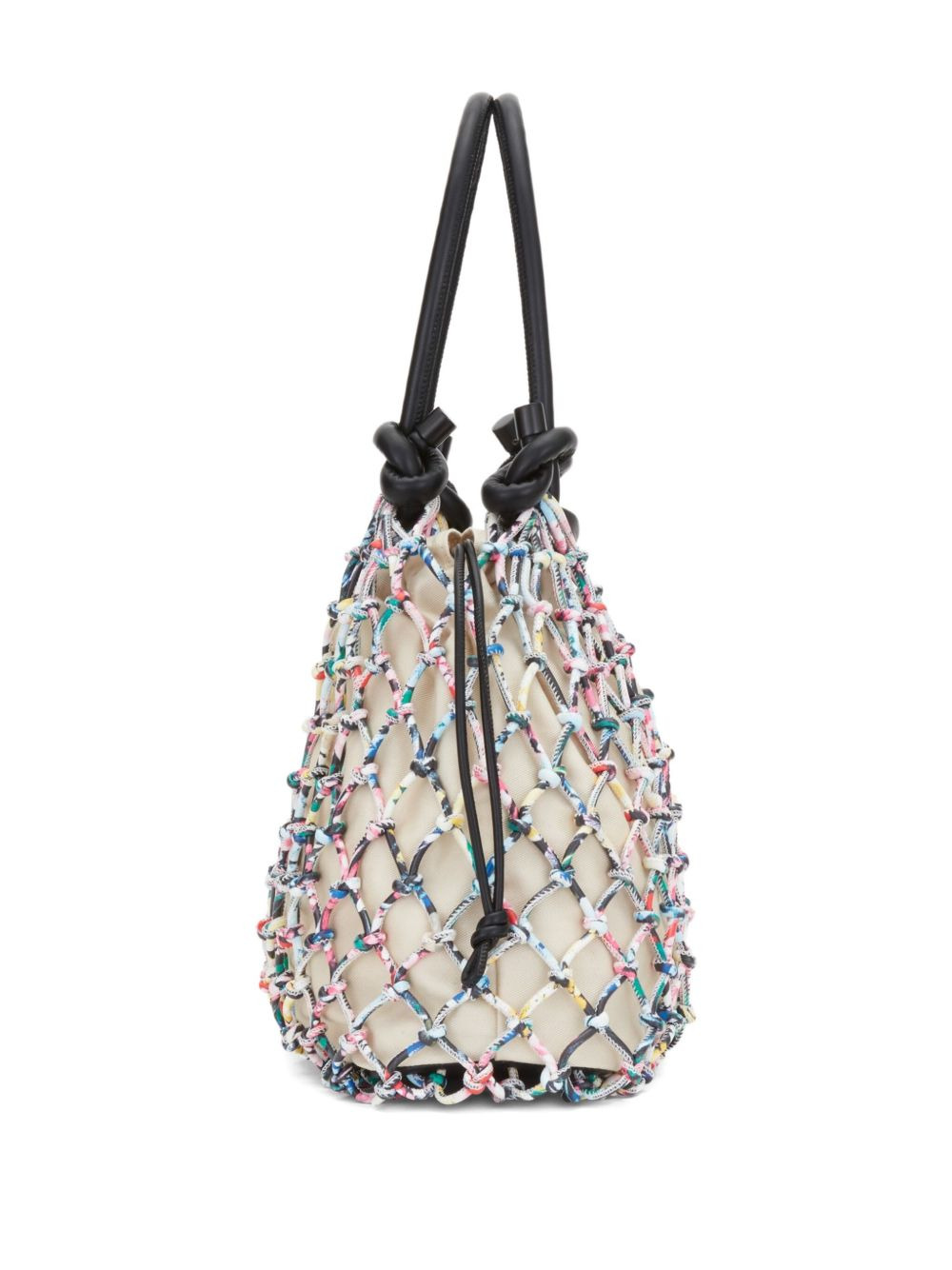 Sac net-pattern drawstring tote bag - 3