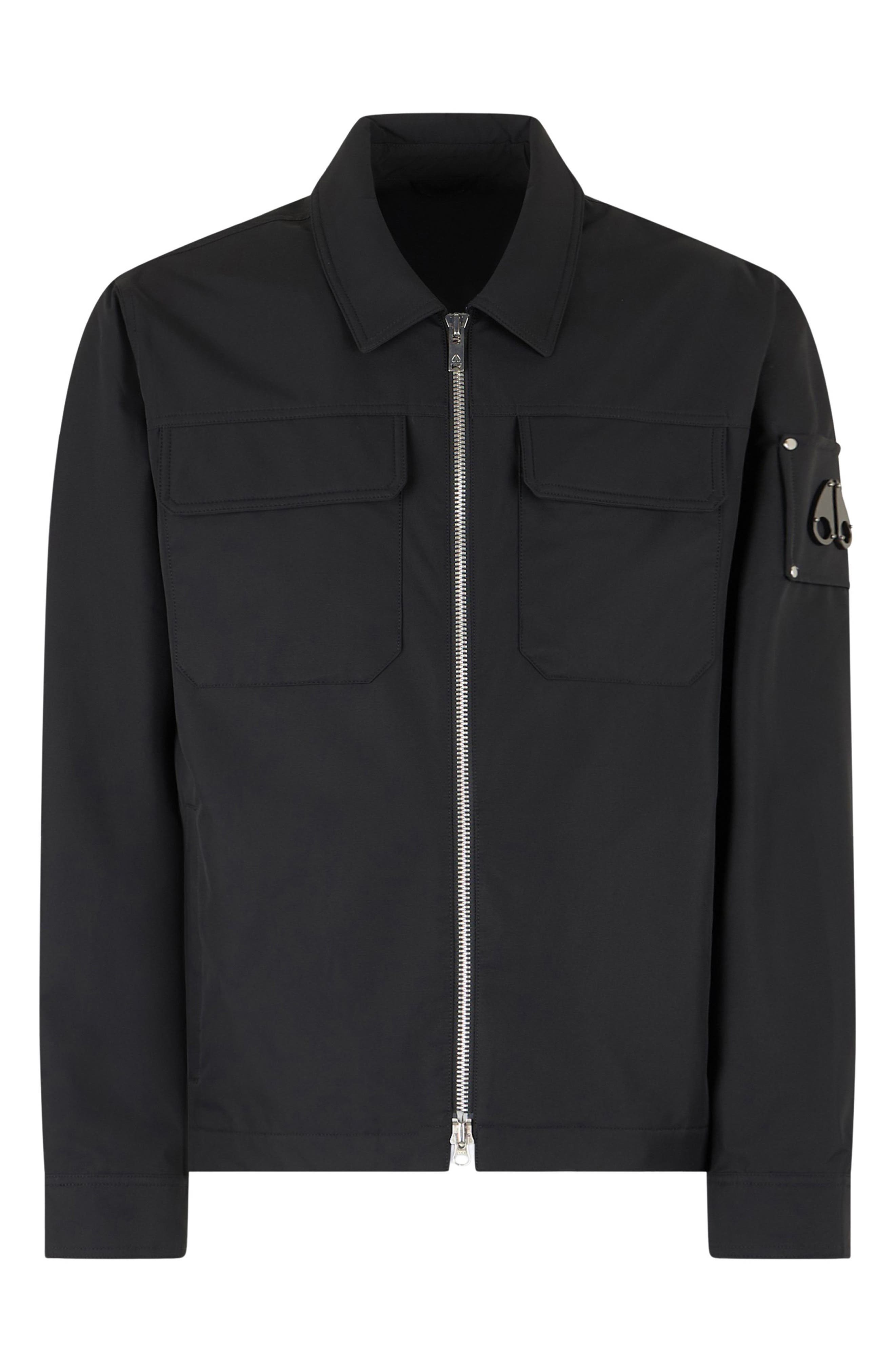 Moose Knuckles Jacques Water Repellent Shirt Jacket in Black at Nordstrom - 3