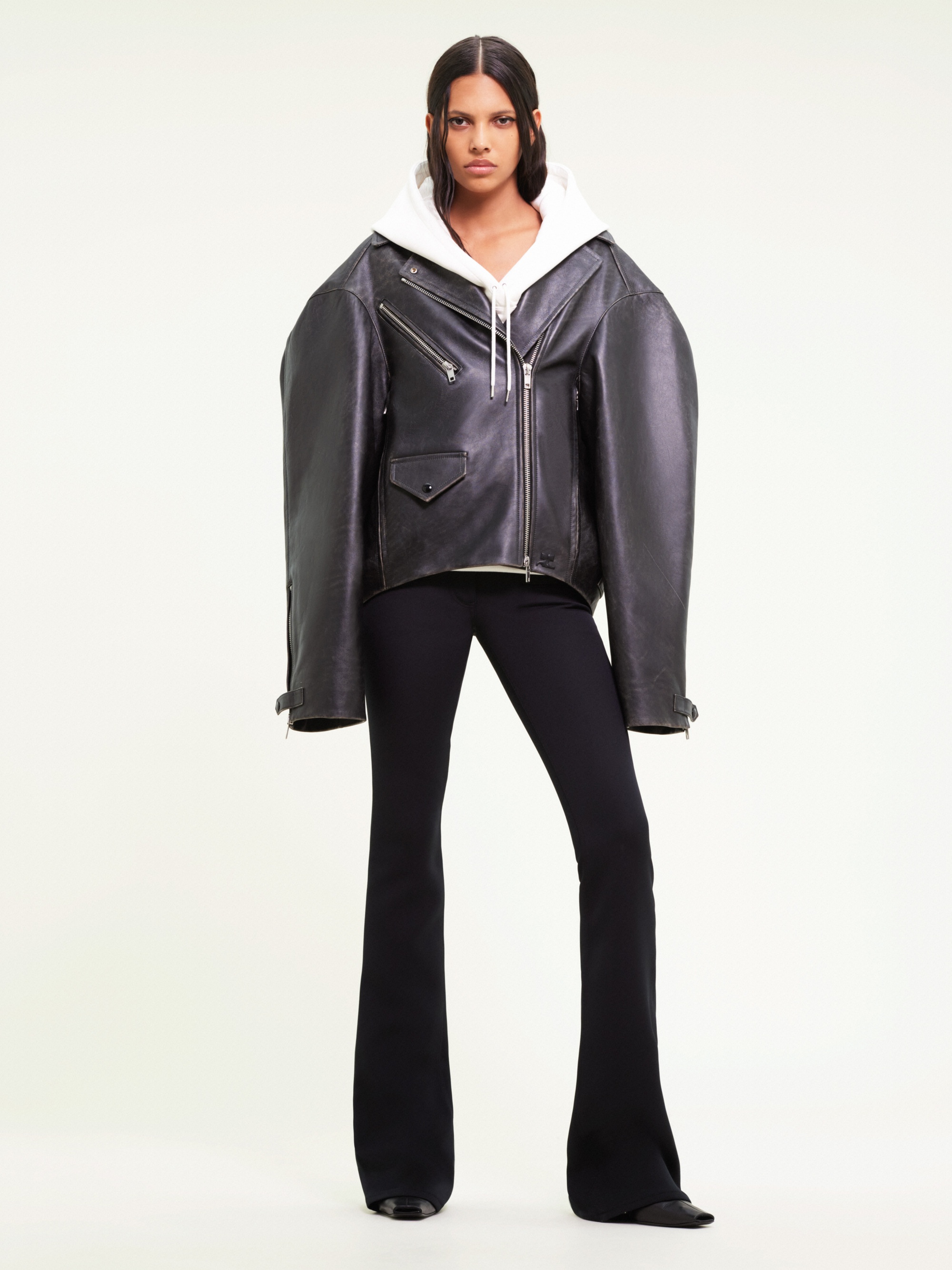 SPACE LEATHER BIKER JACKET - 2