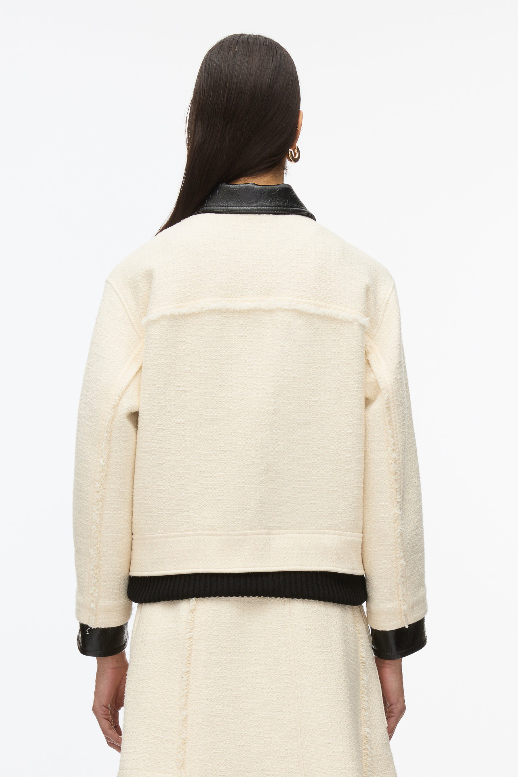 Hybrid Tweed Moto Jacket - 5