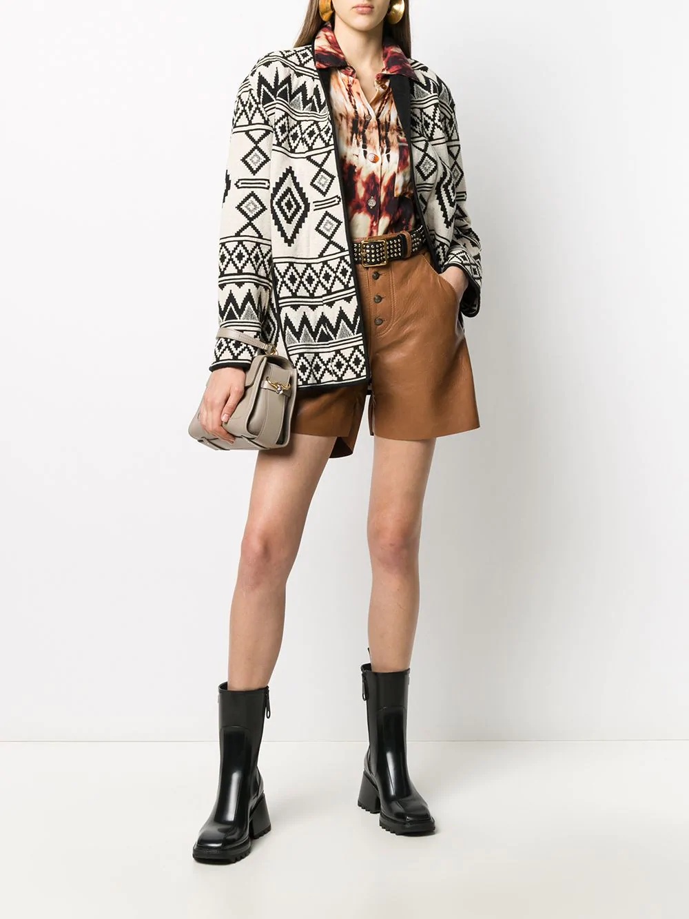 belted navajo coat - 2