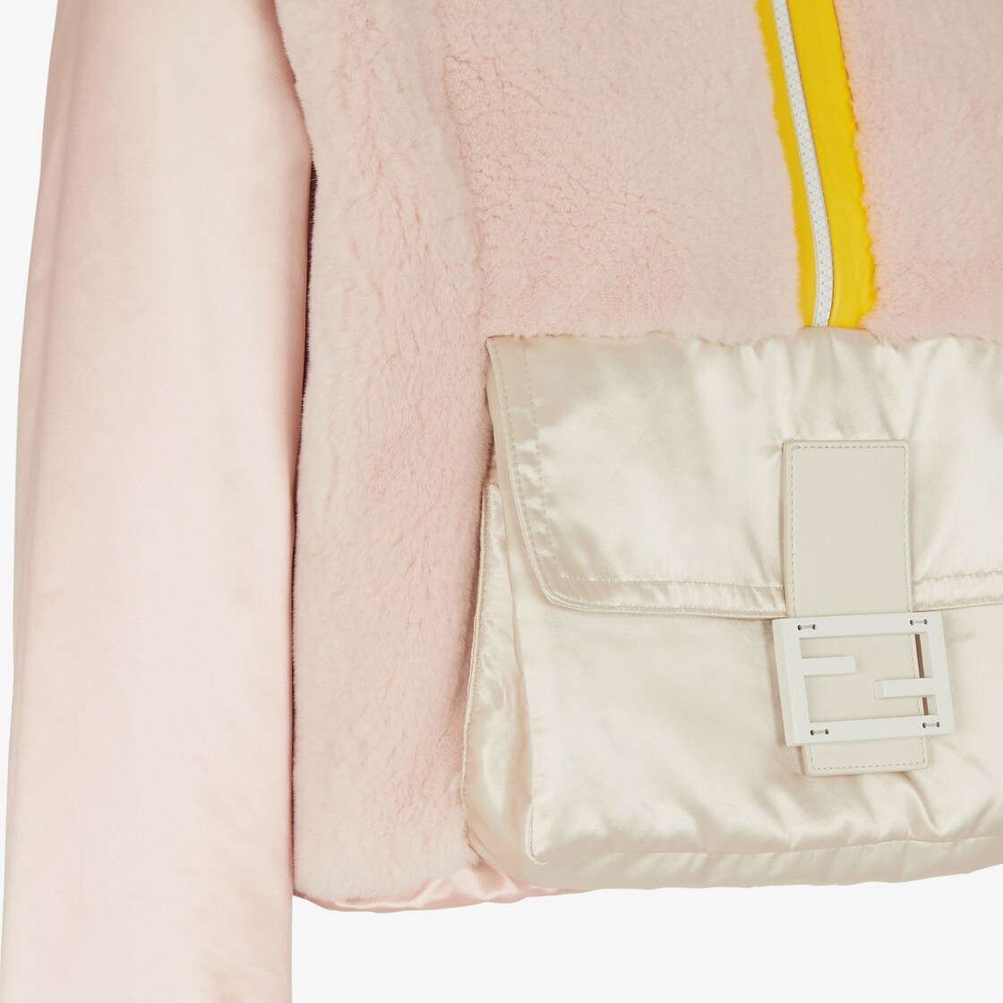 Pink nylon and mink jacket - 3