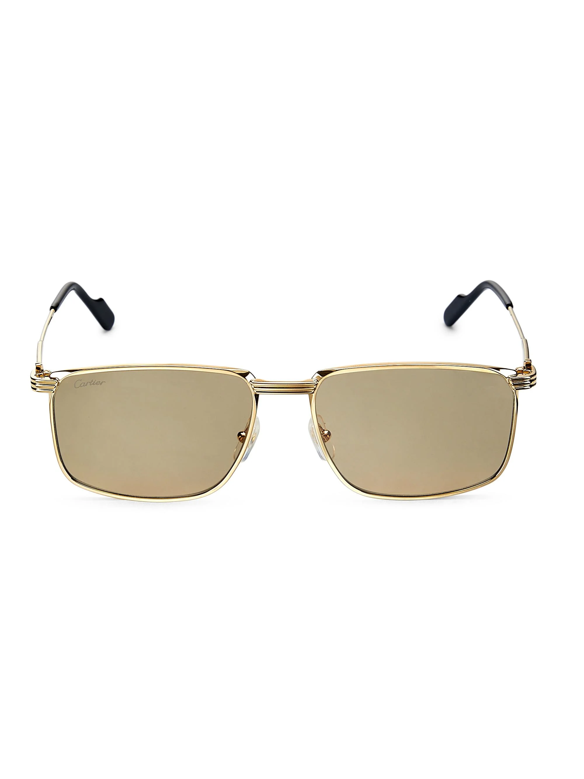 Men's Première de 59MM Square Sunglasses - Gold - 1
