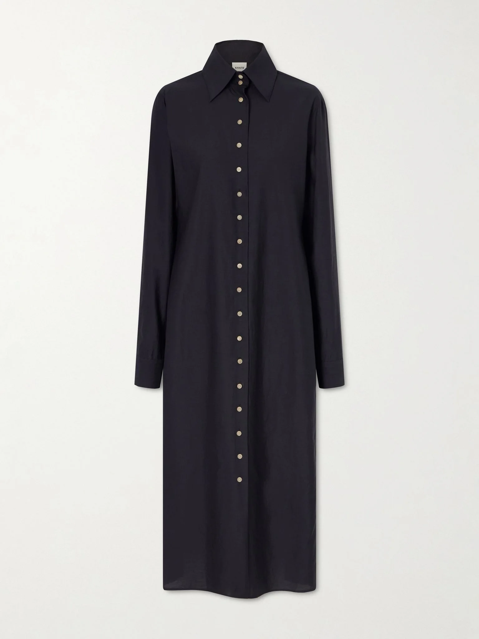 Ivanna silk and cotton-blend midi dress Black - 1