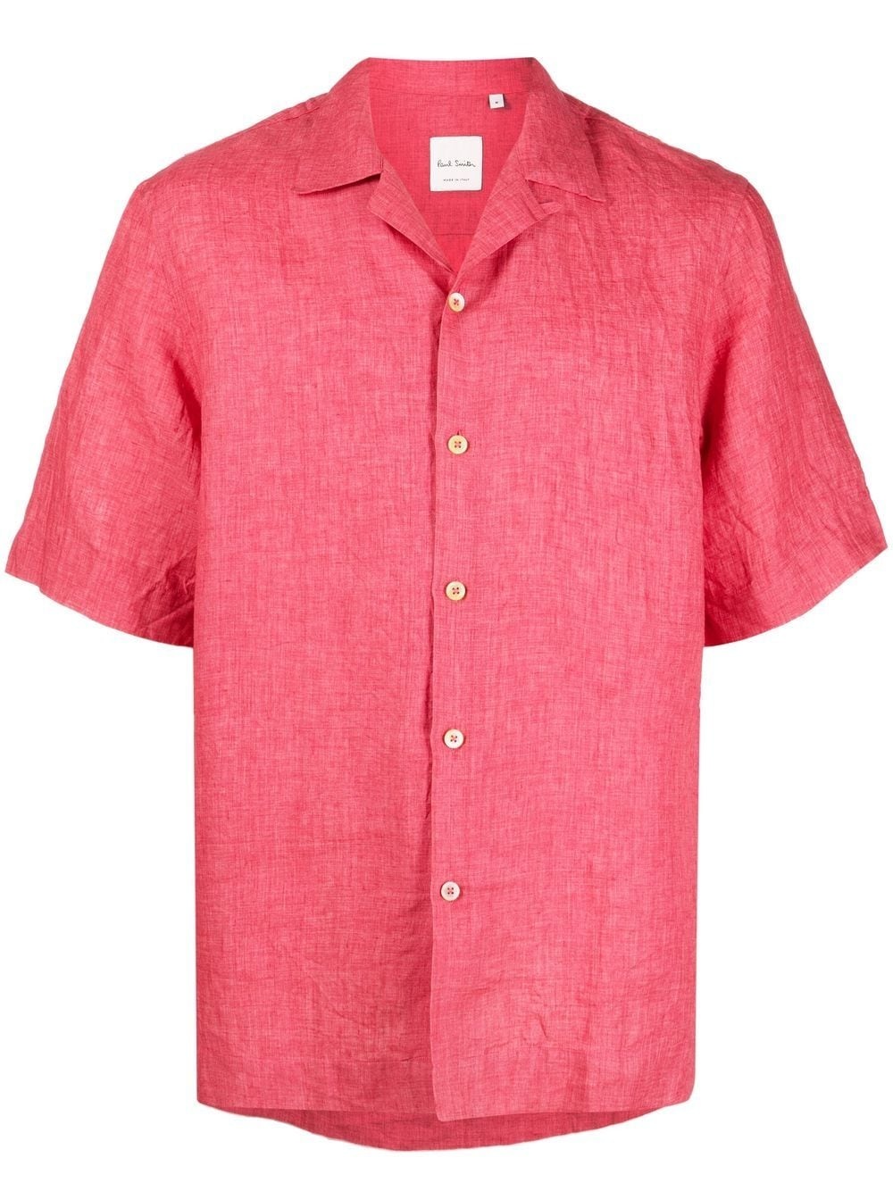 short-sleeved linen shirt - 1