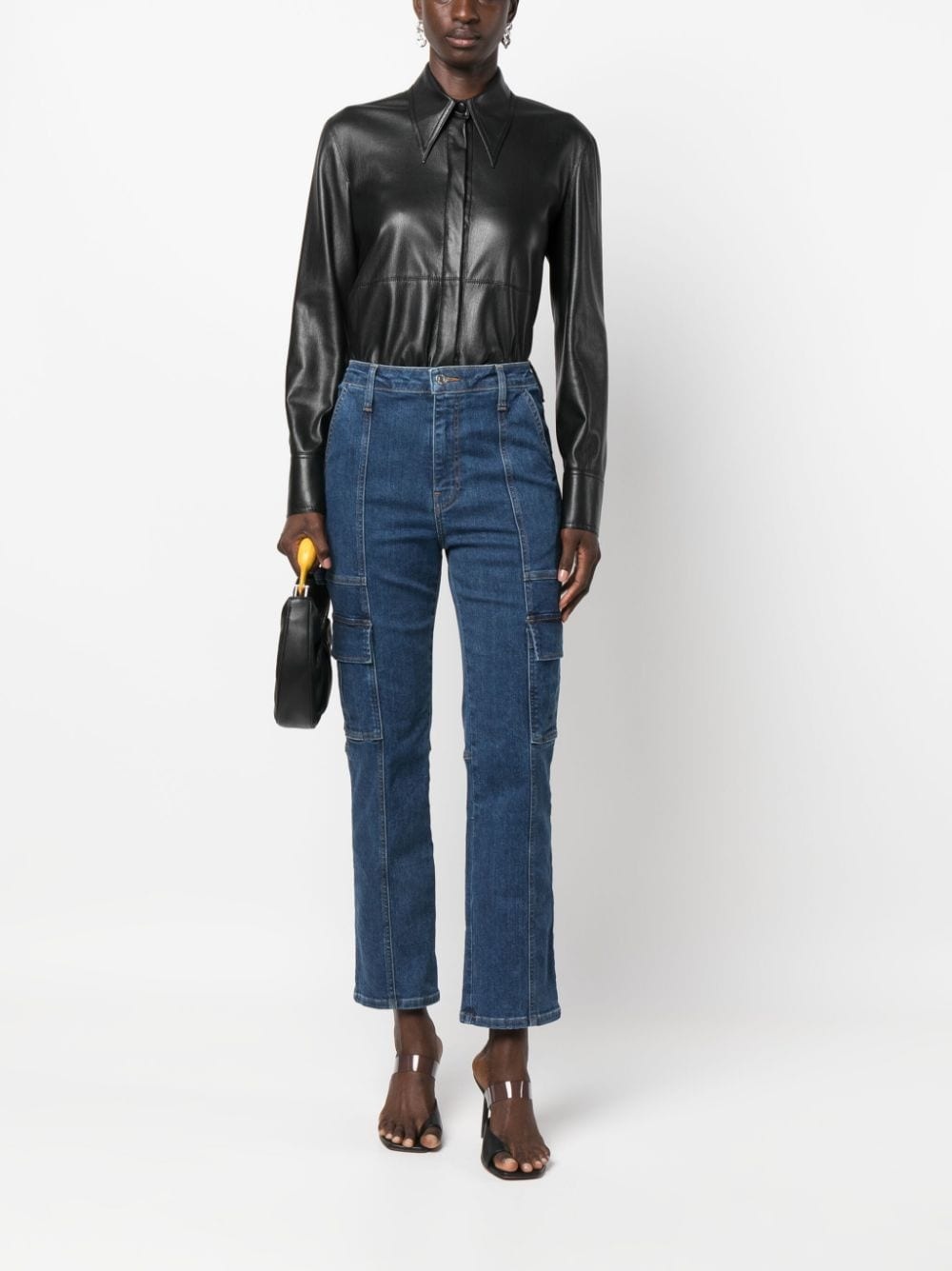 high-rise cropped-leg jeans - 2