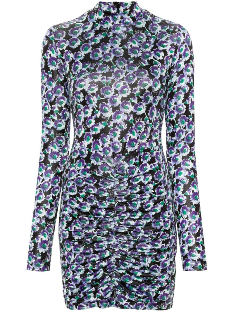 floral-print ruched minidress 1