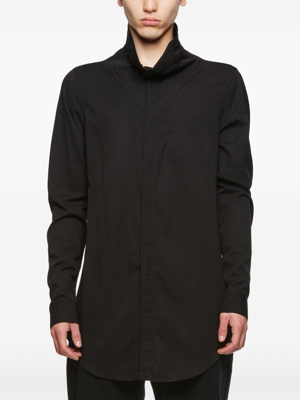 high-neck long-sleeve shirt - 2