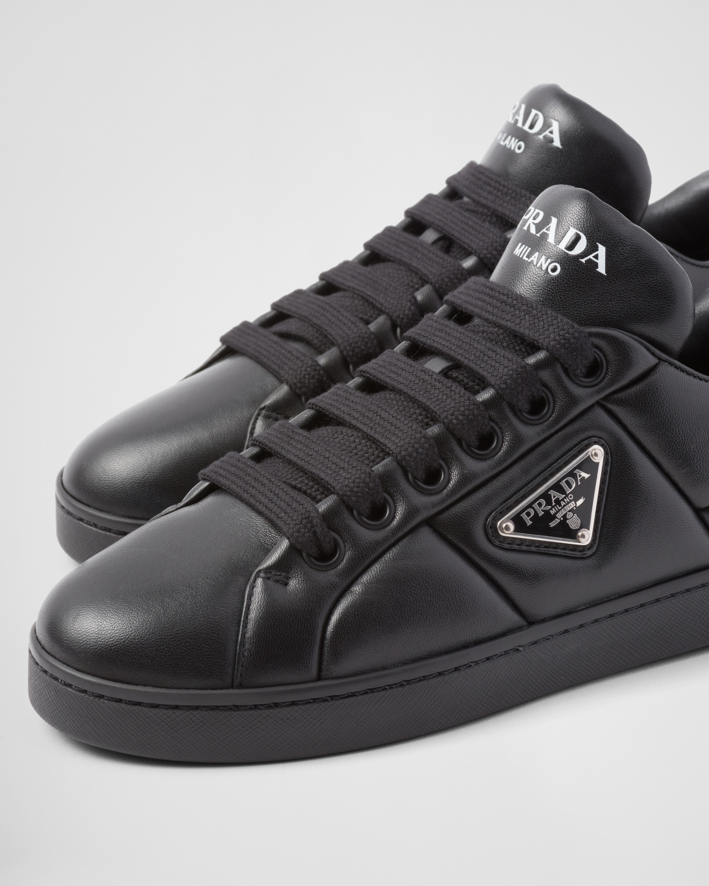 Padded nappa leather sneakers - 5