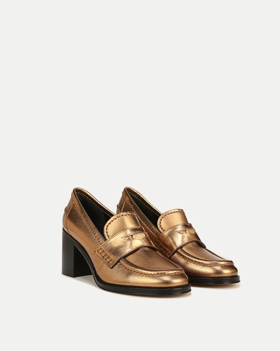 PENNY LEATHER LOAFER HEEL - 2