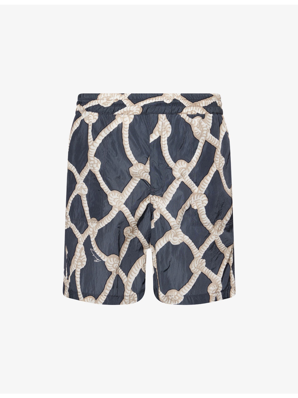 Graphic-Print Logo-Print Woven Shorts - 1