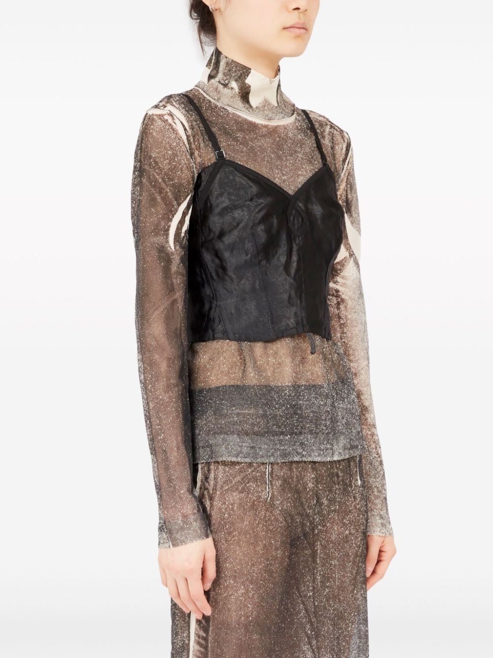 Metal satin vest top - 3