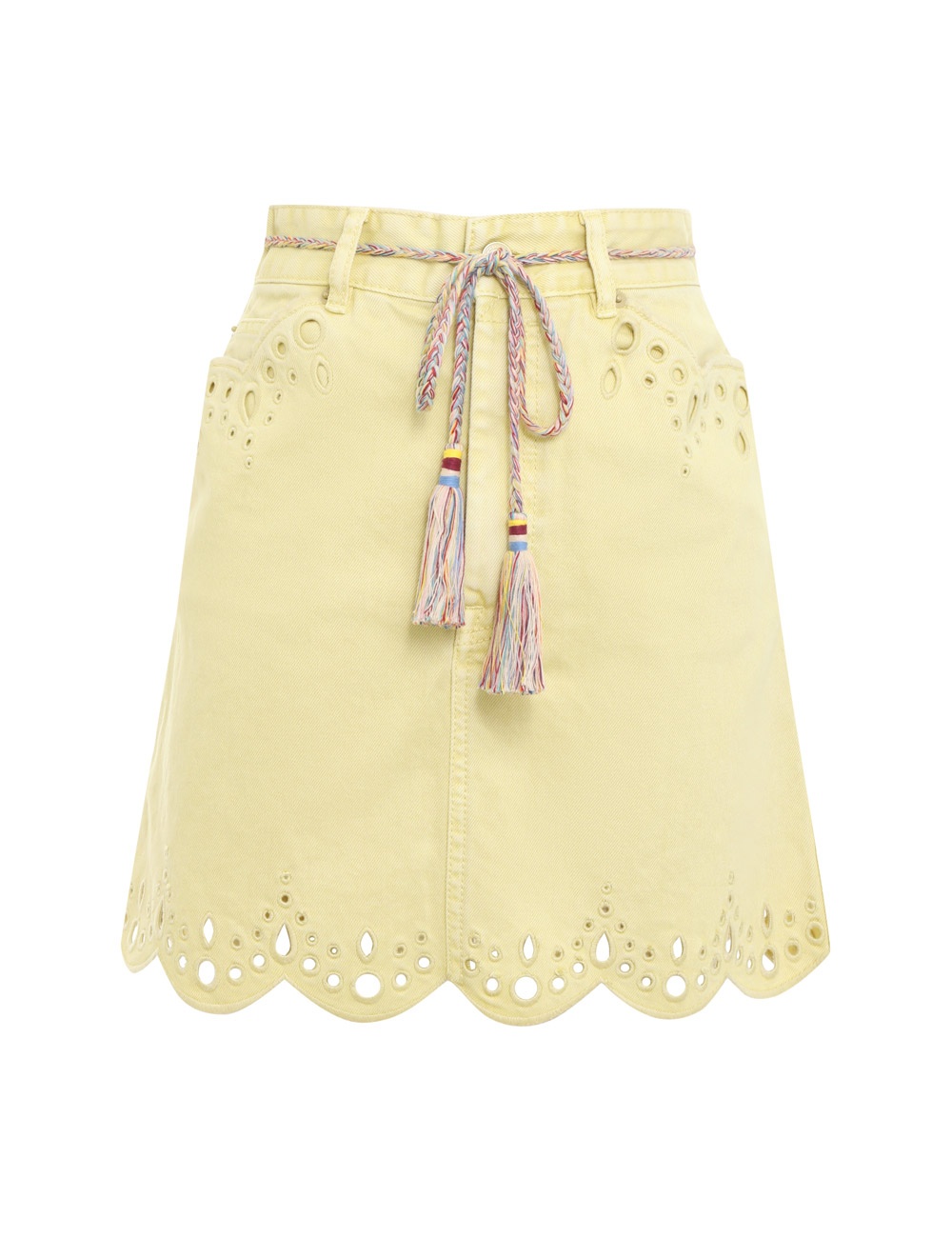 CLOVER SCALLOP DENIM SKIRT - 1